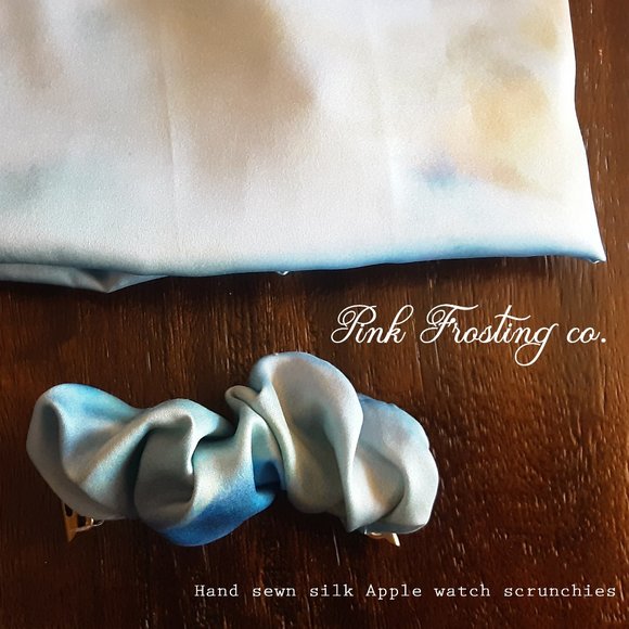 SILK Scruchies - Hand sewn! (Hair scrunchie OR Watch Band any type!) - Picture 1 of 3